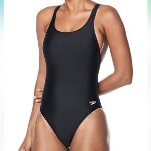 Speedo Women's Black Swimsuit One Piece. NWT Sz 12/28